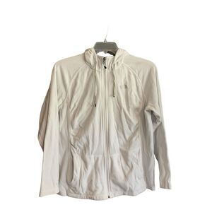 The North Face White Fleece Full Zip Hoodie - XL